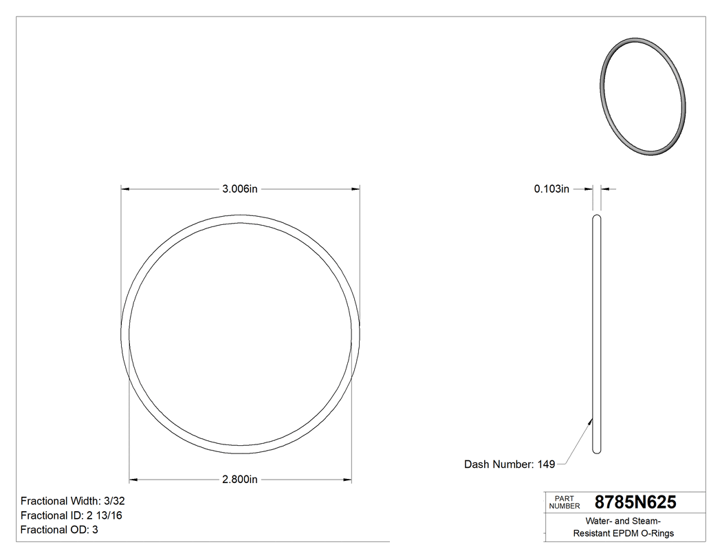 Technical drawing - 8785N625